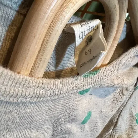 NWT Kate Quinn Pointelle Apple Shirt Organic Cotton Size 6Y - Picture 3 of 3